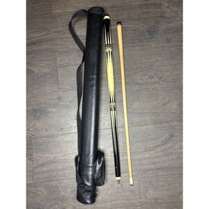 Black and Blonde Design Pool Cue Stick with Case